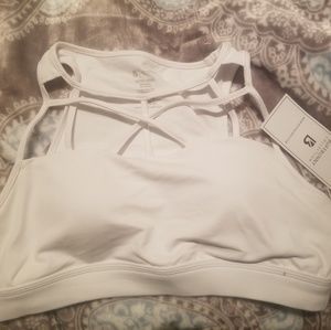 White Buffbunny sports bra